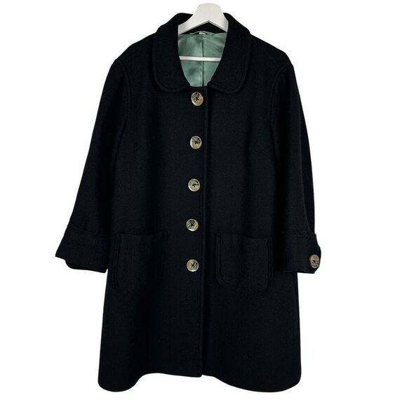 Boden Black Wool Dress Coat size 14 - Picture 1 of 8